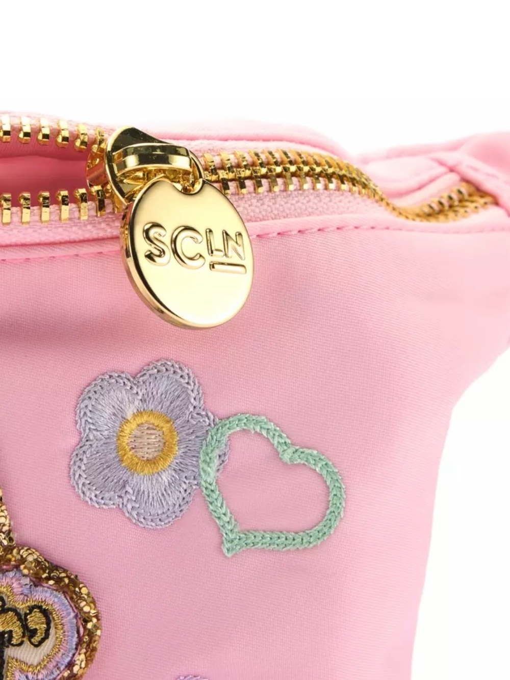 Stoney Clover Lane Disney Pink "It's a Small World" Embroidered Fanny Pack - Picture 3 of 4